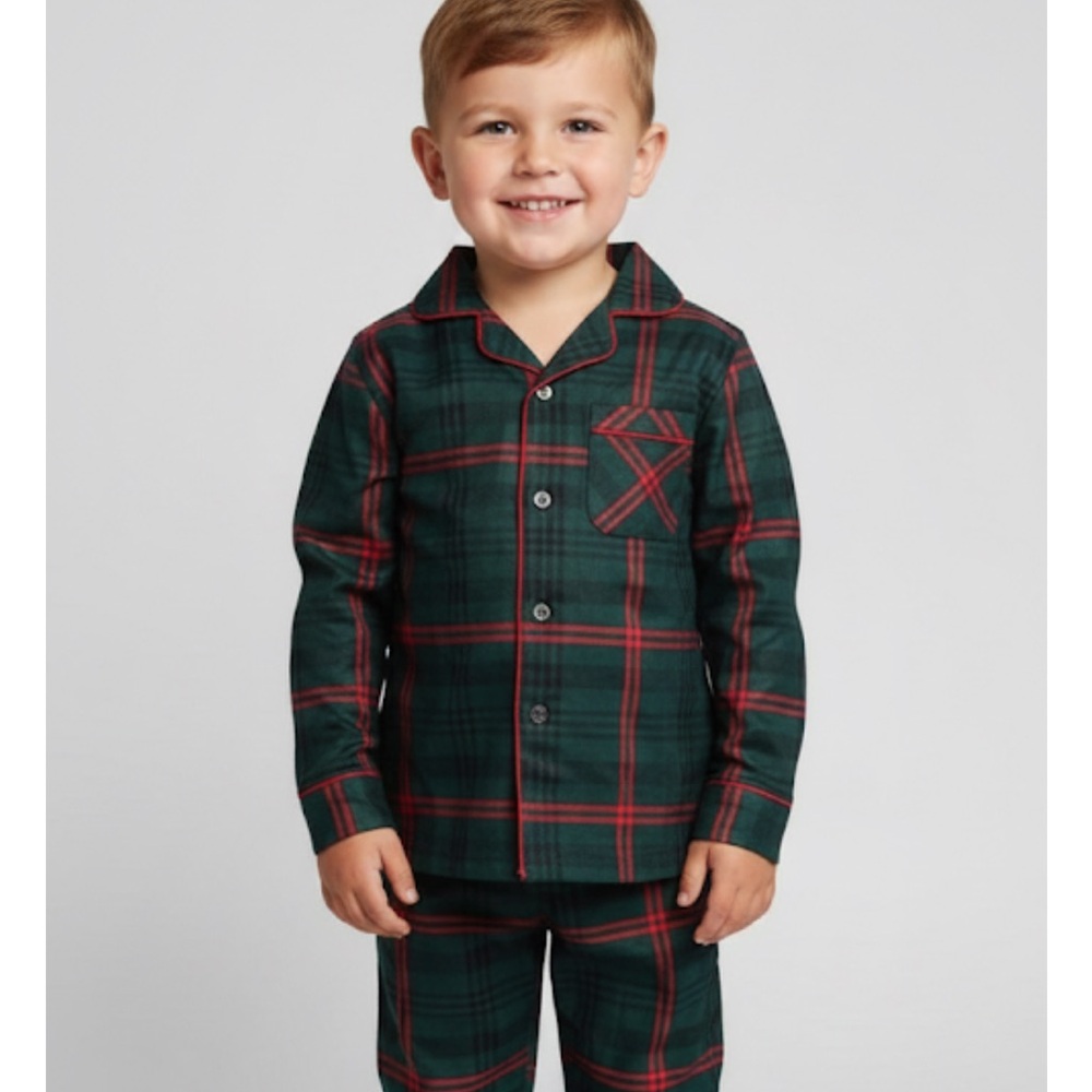 HEARTH & HAND Tartan Plaid 2pc Pajama Set, Unisex Kids 18month